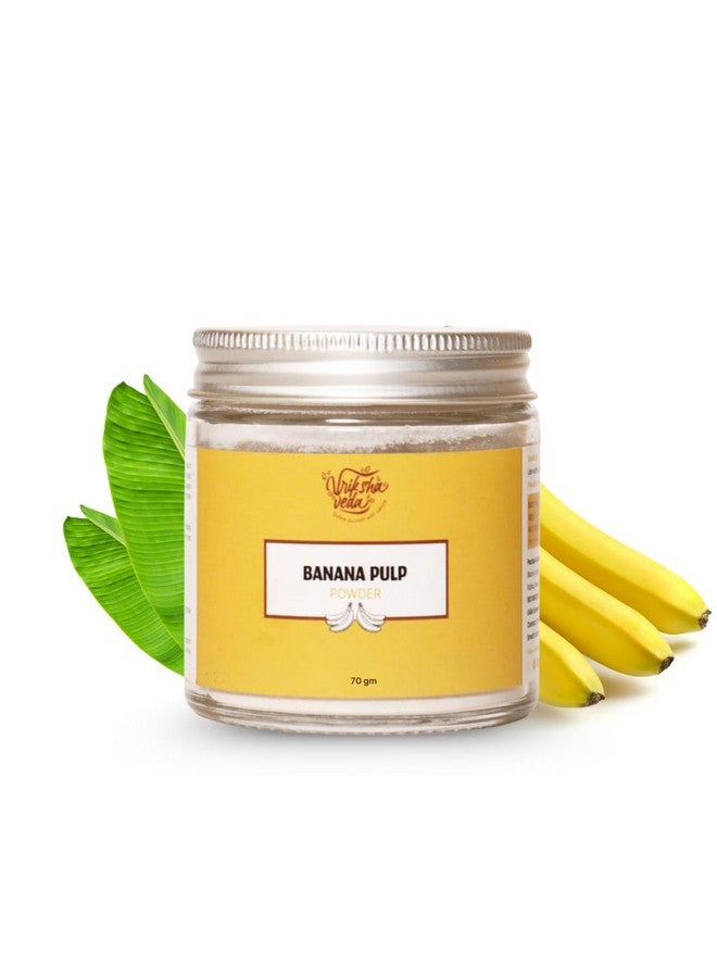 Vriksha Veda Banana Pulp Powder 70g | Natural Face Pack for Skin Hydration, Brightening & Gentle Exfoliation | Herbal Dry Skin Remedy for Glowing Complexion - Image 1