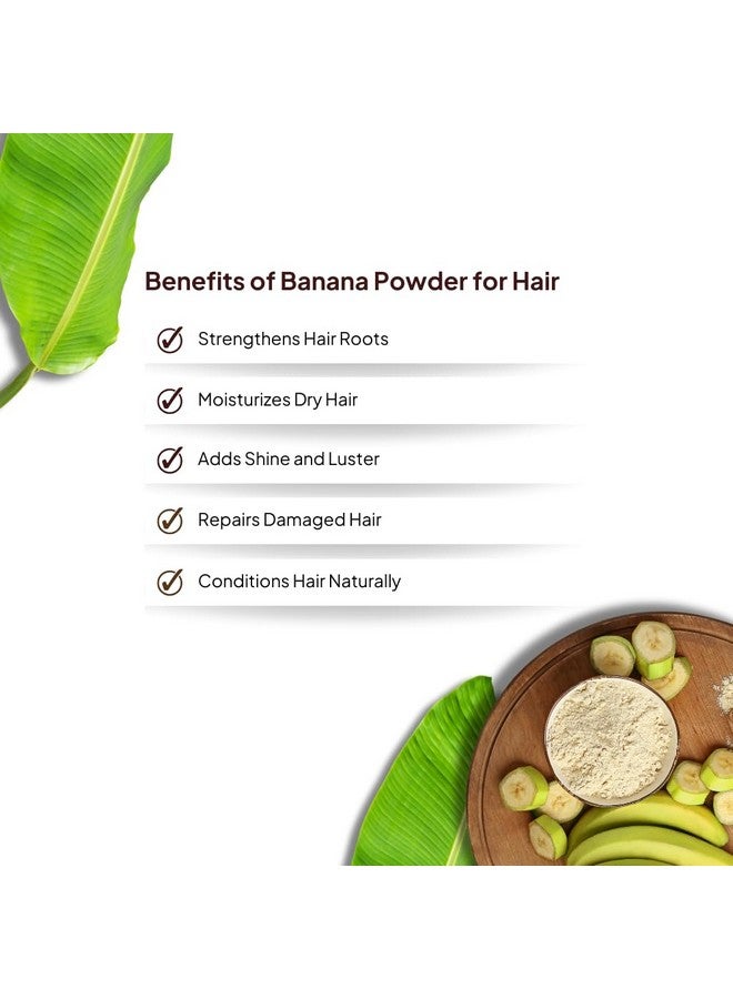 Vriksha Veda Banana Pulp Powder 70g | Natural Face Pack for Skin Hydration, Brightening & Gentle Exfoliation | Herbal Dry Skin Remedy for Glowing Complexion - Image 5