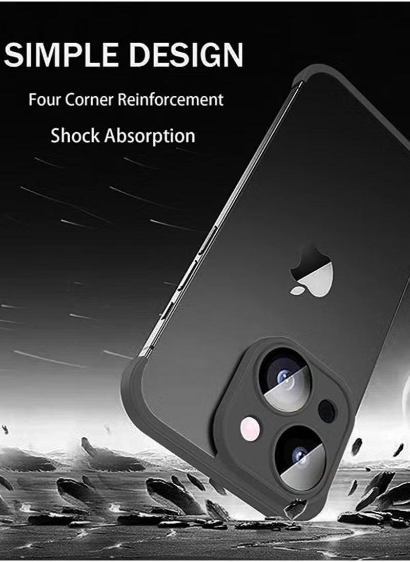 X-level Compatible with iPhone 15 Plus Case, Borderless Design Camera Lens Protection Thin Lightweight Soft Silicone Frameless Shockproof Bumper Drop Protection Cover for 6.7 inch, Dark Black ﻿  - Image 4