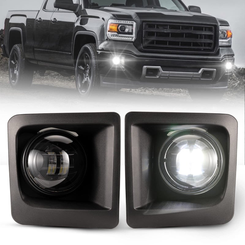 BUNKER INDUST LED Fog Lights for 20142015 GMC Sierra 1500Bumper Driving Fog lamp Kit Fog Light