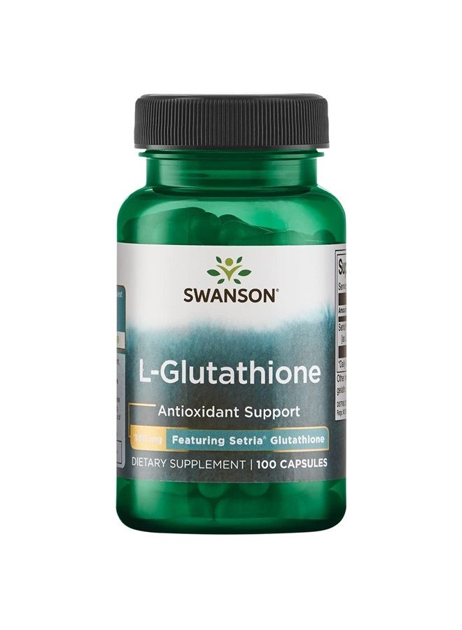 Swanson Premium Brand Swanson Amino Acid L-Glutathione 100 Milligrams 100 Capsules - Image 1