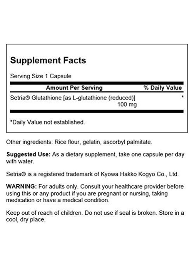 Swanson Premium Brand Swanson Amino Acid L-Glutathione 100 Milligrams 100 Capsules - Image 3
