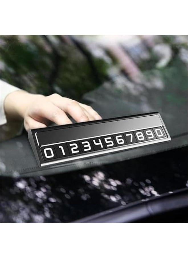 Temporary Car Parking Card, Parking Number Plate for Telephone, Stop Sign for Temporary Parking, Telephone Number Plate for Car Dashboard, Auto Stop Sign for Temporary Parking