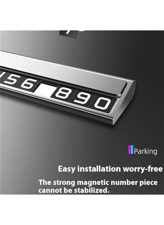 Temporary Car Parking Card, Parking Number Plate for Telephone, Stop Sign for Temporary Parking, Telephone Number Plate for Car Dashboard, Auto Stop Sign for Temporary Parking