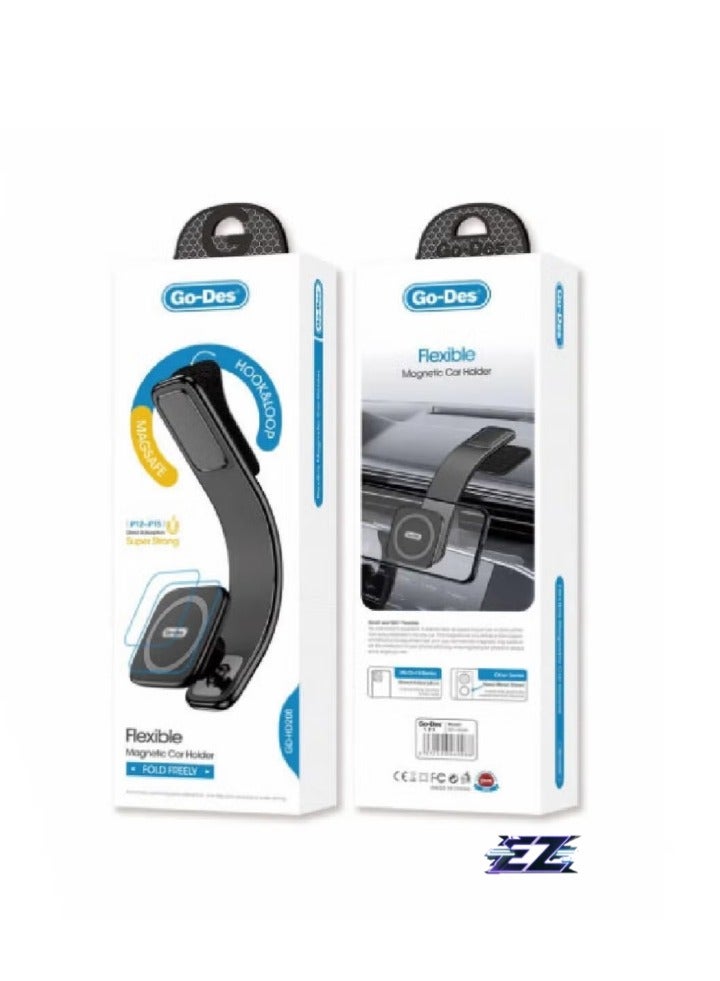 ELTRAZONE Magnetic MagSafe Compatible Bendable Curved Flat Floor Car Phone Holder – Flexible, Secure Mount for iPhones - Image 3