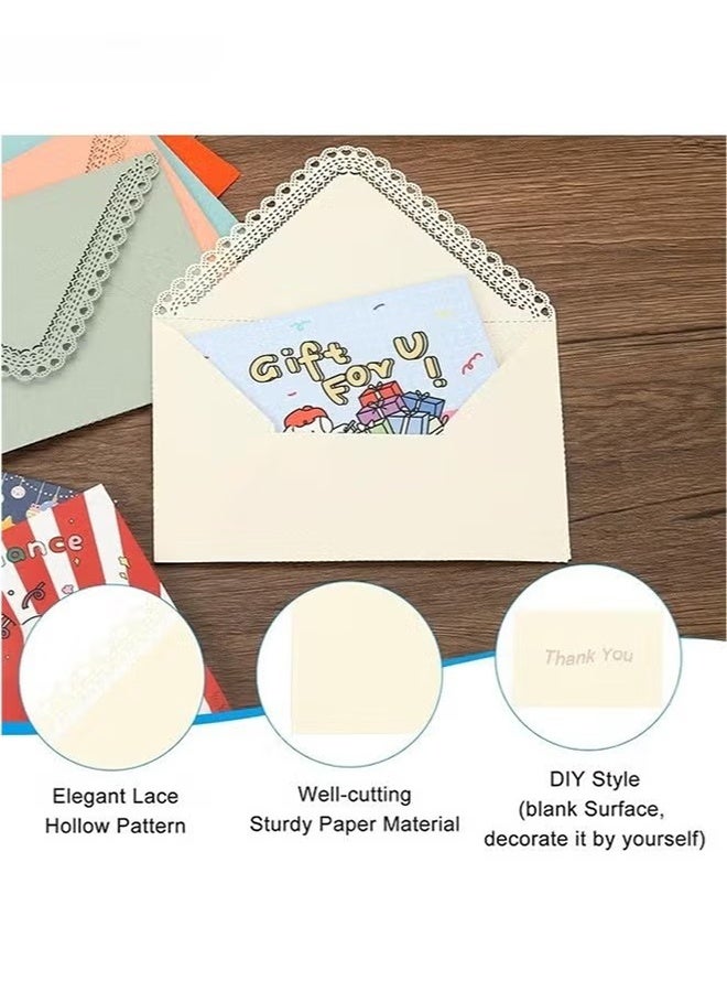 HY 10 Pcs Gift Card Envelope, 11.3*16cm Color Envelope, Paper Gift Card Holder Mini Greeting Card Envelope for Graduation, Birthday, Wedding (Multicolor) - Image 3