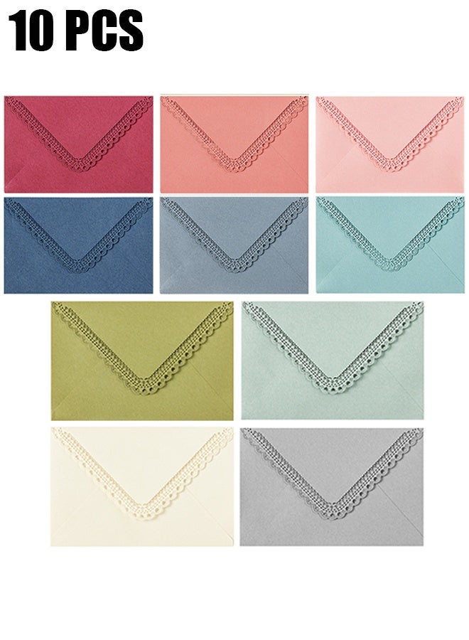 HY 10 Pcs Gift Card Envelope, 11.3*16cm Color Envelope, Paper Gift Card Holder Mini Greeting Card Envelope for Graduation, Birthday, Wedding (Multicolor) - Image 1
