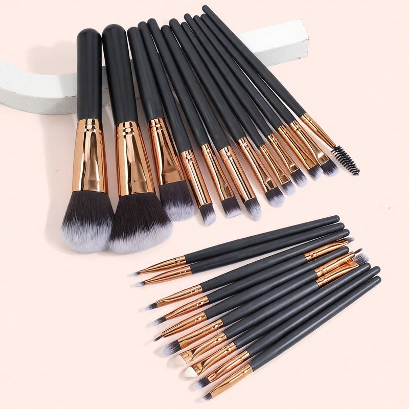 Set of 22 PCS Makeup Brush Kit for Foundation Liquid Cream Blending Powder Eyeshadow Blush Cosmetics Concealer Brushes with Soft & Dense Bristles - Image 5