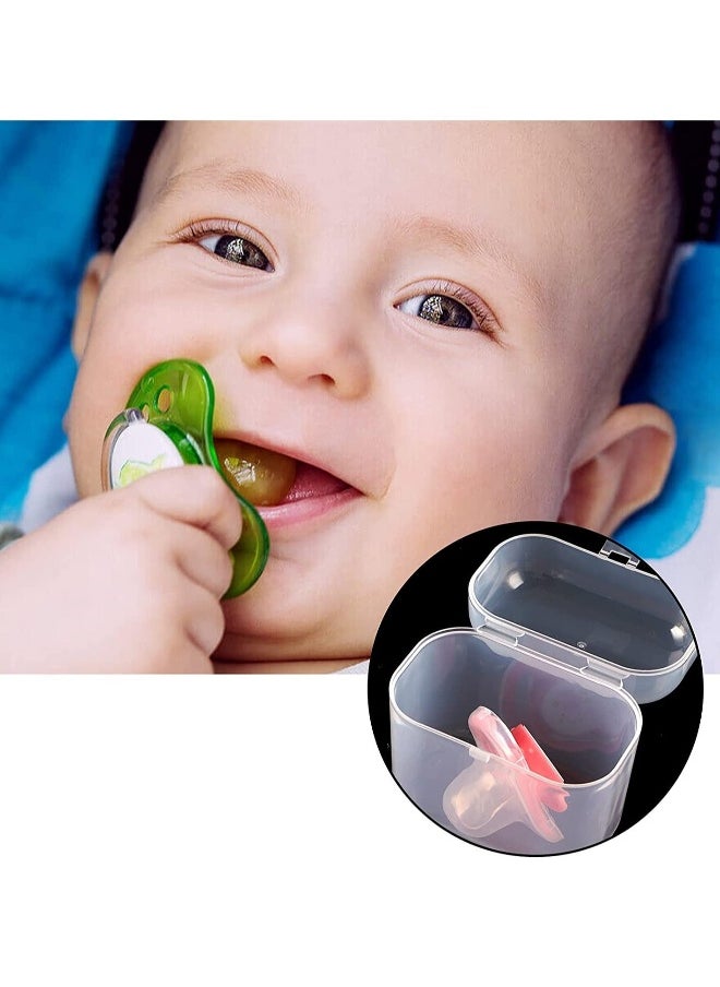 Generic - Clear Pacifier Case Universal Pacifier Holder 4Pcs Pacifier Holder Case Pacifier Storage Box Pacifier Holder Dustproof Storage for Home Travel Pacifier Snack Container Easy to Clean - Image 1