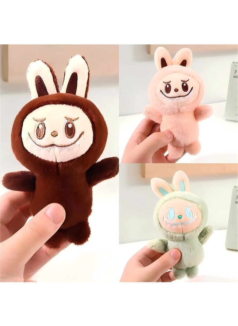 LABUBU 3Pcs Labubu Plush Doll, Cartoon Premium Soft Plush Toy，With keychain  - Image 1