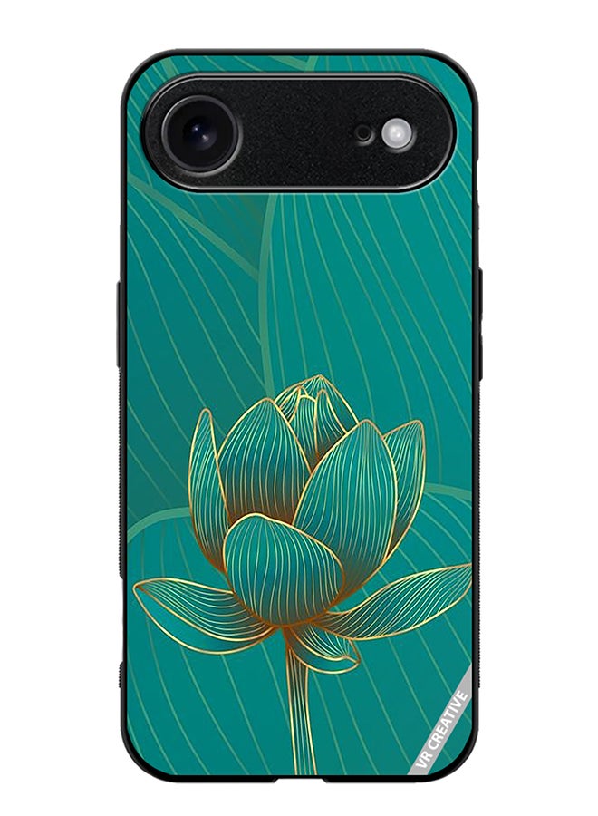 Protective Case Cover For Apple iPhone 17 Air Green Rose Design Multicolour