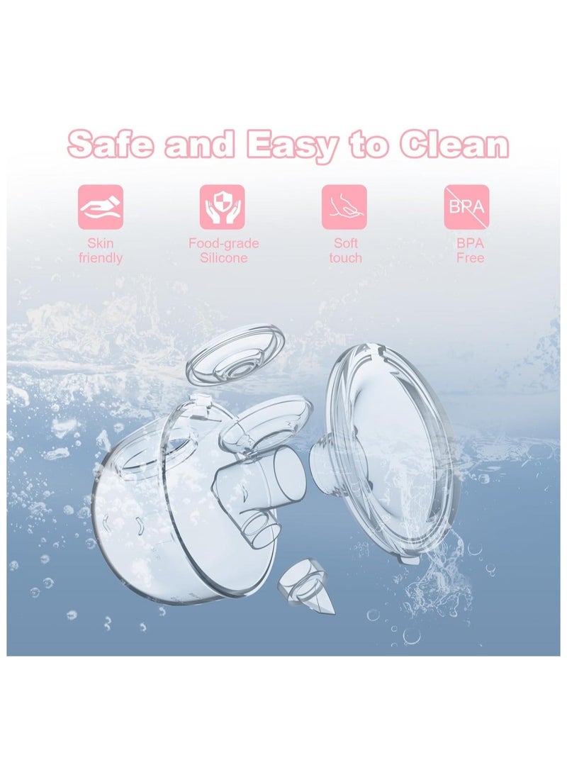 Upgraded Hands Free Breast Pump, Portable, Longer Battery Life, 3 Modes & 9 Levels, Low Noise, 24mm , LED Display - 1 Pack White  - Image 4