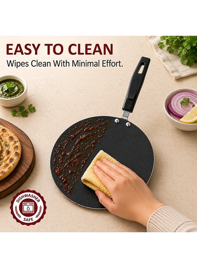 Sonex Non Stick Junior Tawa 25.5cm, Even Heating, High Quality Aluminum, Premium Non-Stick Coating And Bakelite Heat Resistant Handle, Long Lasting Construction Durable Construction, Easy to Clean - Image 5