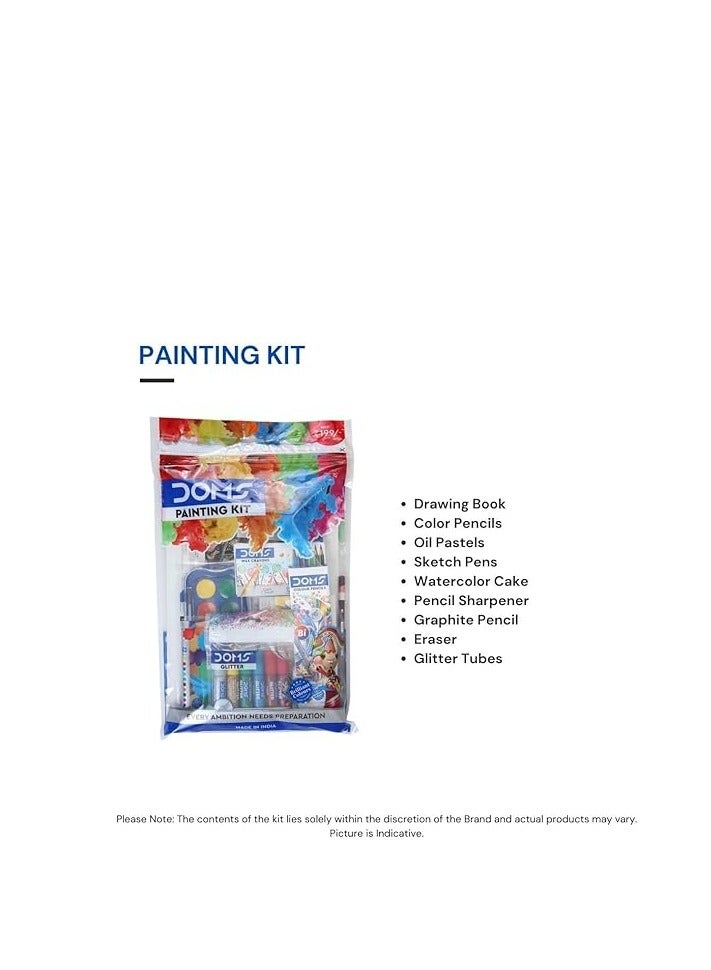 DOMS Painting Set for Kids Learning (Multicolor) - Pack of 9 - Image 1
