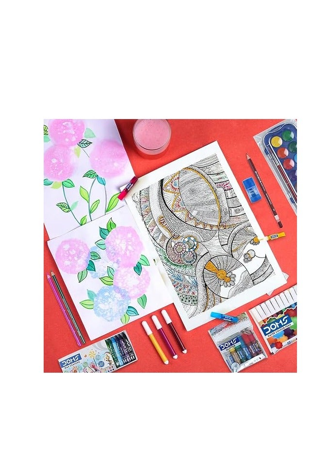 DOMS Painting Set for Kids Learning (Multicolor) - Pack of 9 - Image 4