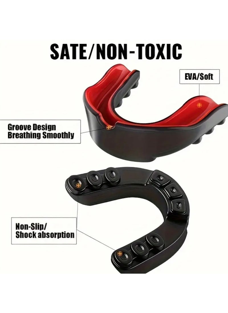 CleanWave - The Pure Effect Sports Mouth Guard 4-Pack, Silicone Sports Mouth Guards with Gel Frame - Breathable, Shock-Absorbing for Hockey, Basketball, Karate, Football & More  - Image 2