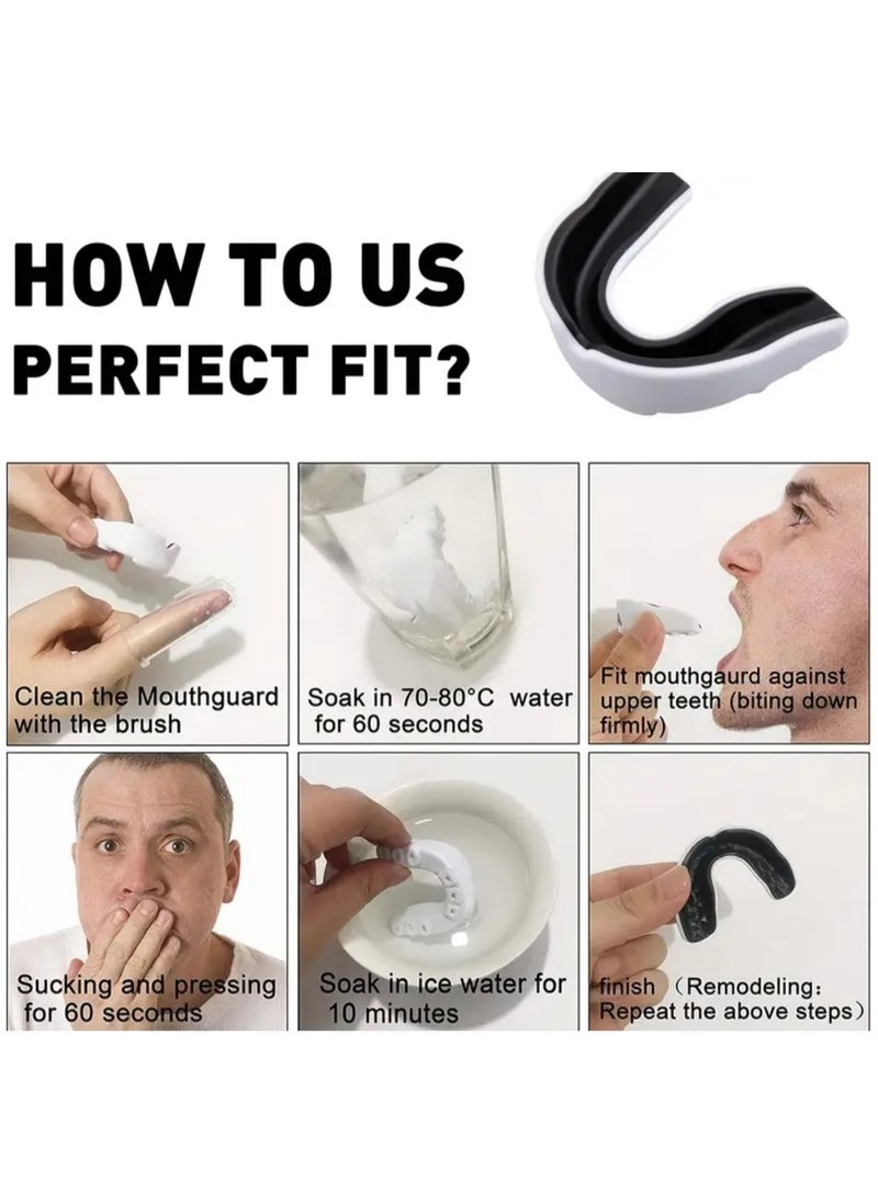 CleanWave - The Pure Effect Sports Mouth Guard 4-Pack, Silicone Sports Mouth Guards with Gel Frame - Breathable, Shock-Absorbing for Hockey, Basketball, Karate, Football & More  - Image 3