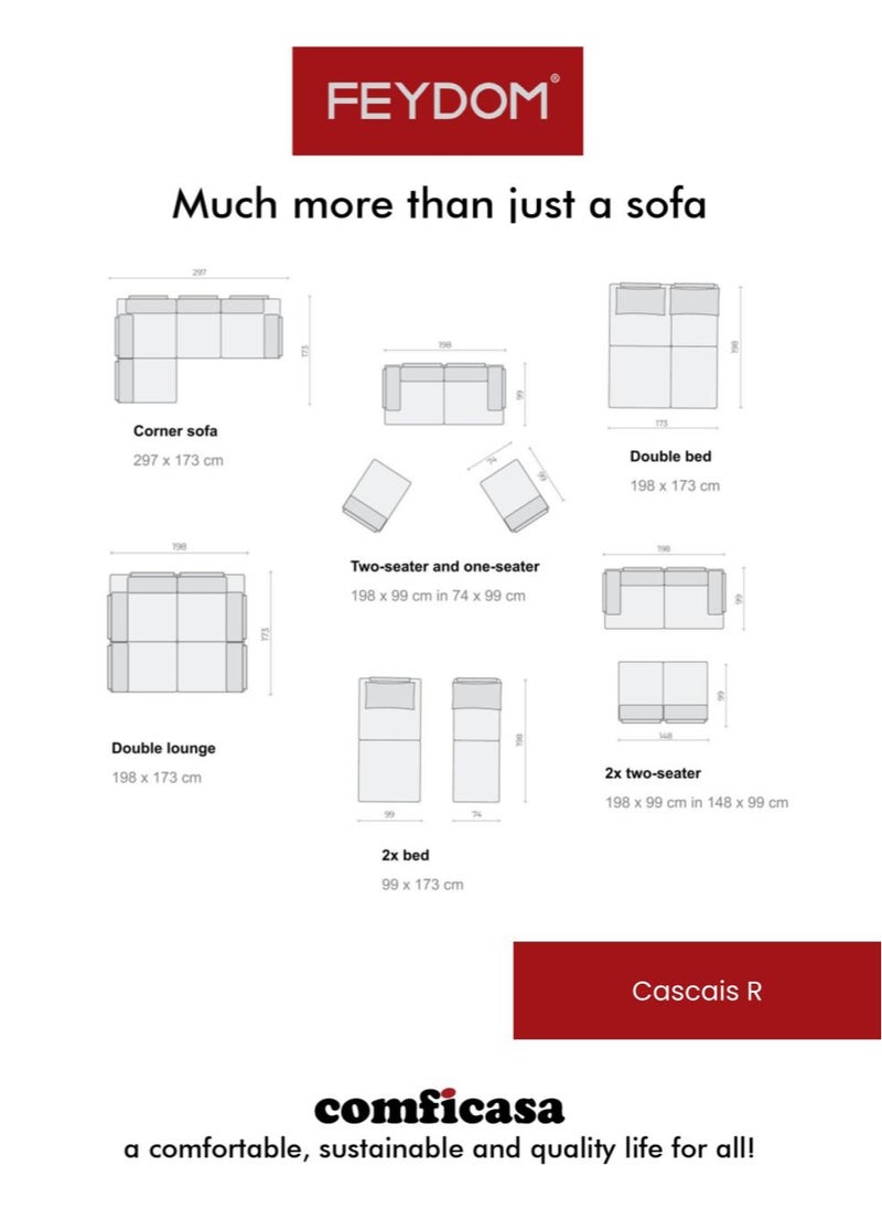 COMFICASA - FEYDOM Cascais R Alure nature : The Modular sofa bed - Image 1