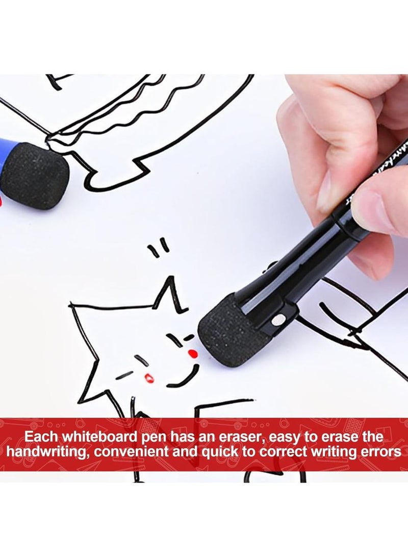  طائرة ورقية اقلام تحديد سبورة بيضاء مغناطيسية، 12 لون، اقلام تحديد قابلة للمسح باطراف دقيقة قابلة للمسح، اقلام رسم منخفضة الرائحة، اقلام رسم عائمة، مع غطاء ممحاة، للرسم والكتابة والمكتب والمدرسة - Image 4