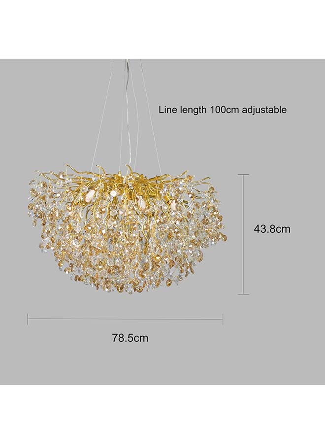 Hummer Modern Ceiling Chandelier – 80 cm Diameter, Elegant Gold with Transparent Honey-Toned Finish, Luxurious and Unique Contemporary Design - Image 4