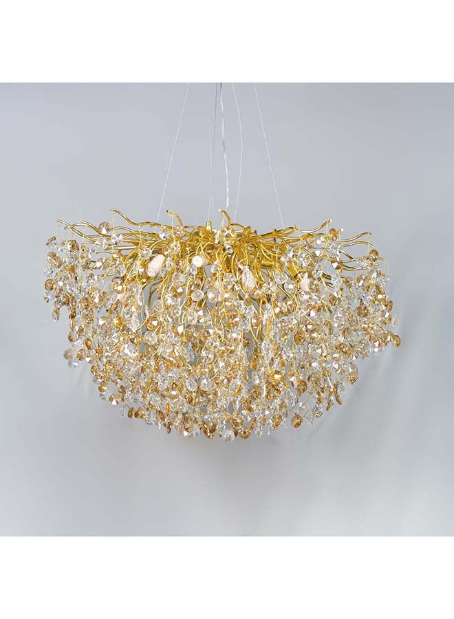 Hummer Modern Ceiling Chandelier – 80 cm Diameter, Elegant Gold with Transparent Honey-Toned Finish, Luxurious and Unique Contemporary Design - Image 3