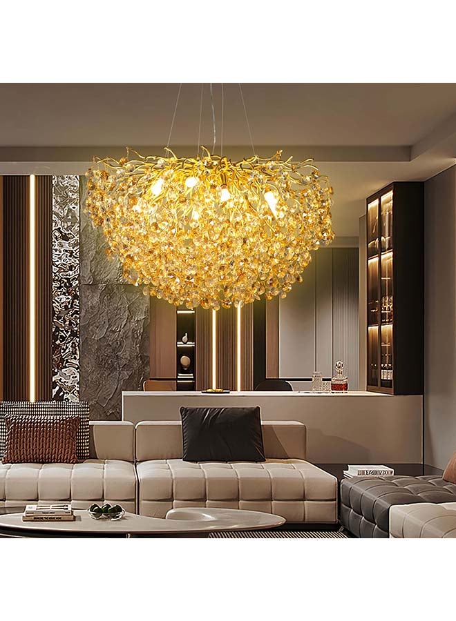 Hummer Modern Ceiling Chandelier – 80 cm Diameter, Elegant Gold with Transparent Honey-Toned Finish, Luxurious and Unique Contemporary Design - Image 1