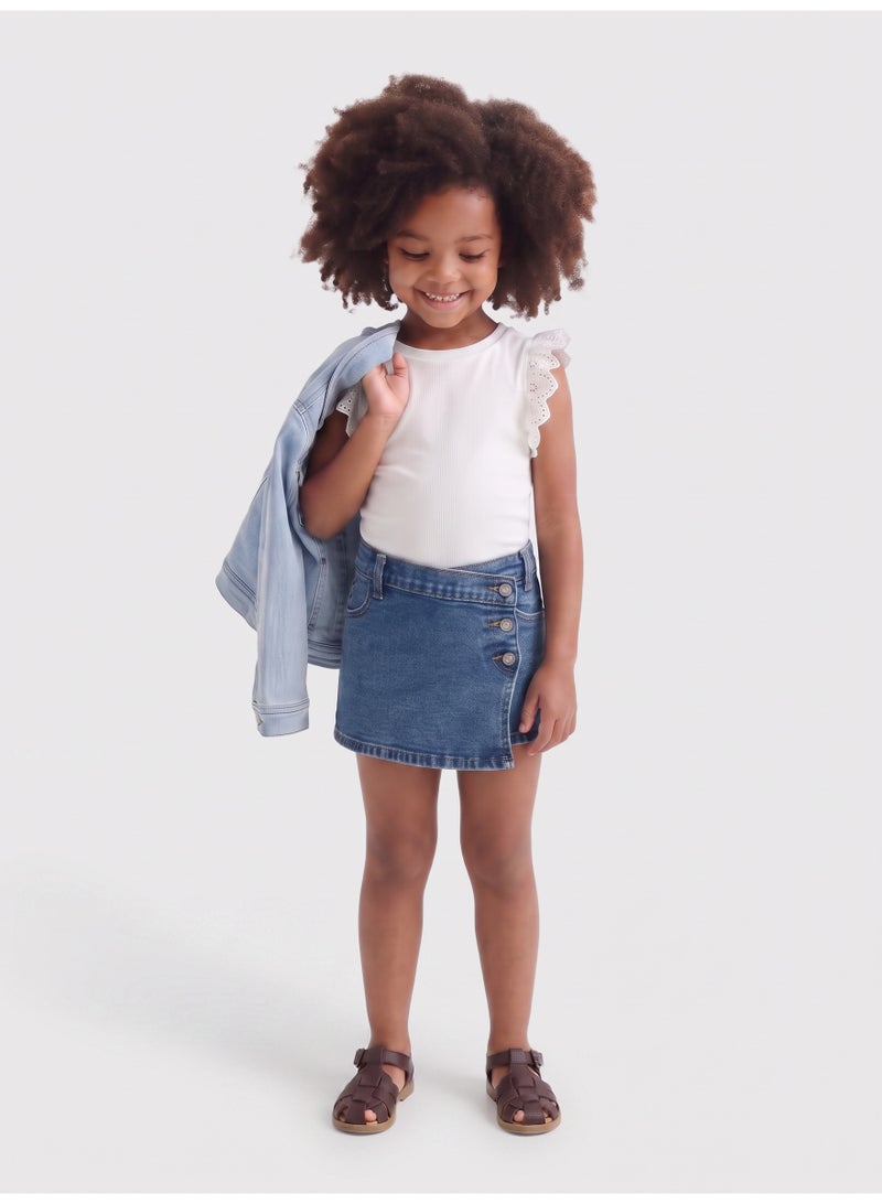 ONLY Girl's Jenny Stretch Denim Skort - Image 3