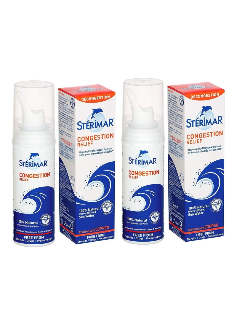 Nasal Spray - Congestion Relief - Natural Sea Water With Copper & Magnesium - 100Ml - Pack Of 2 - pzsku/ZA2EB3C1CBF8C97533B21Z/45/_/1699590850/6dd5e673-934a-404f-af86-87e7b478d1c1