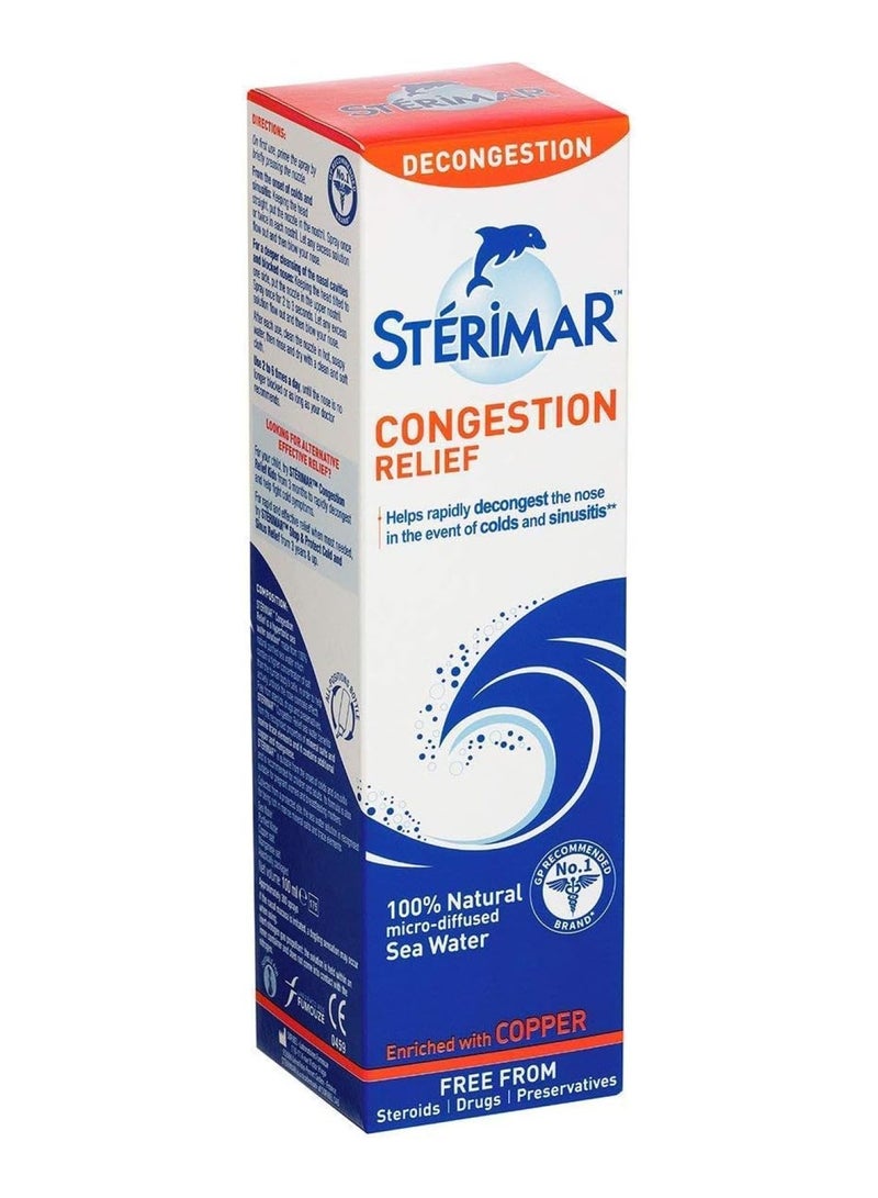 sterimar Nasal Spray - Congestion Relief - Natural Sea Water With Copper & Magnesium - 100Ml - Pack Of 2 - Image 4