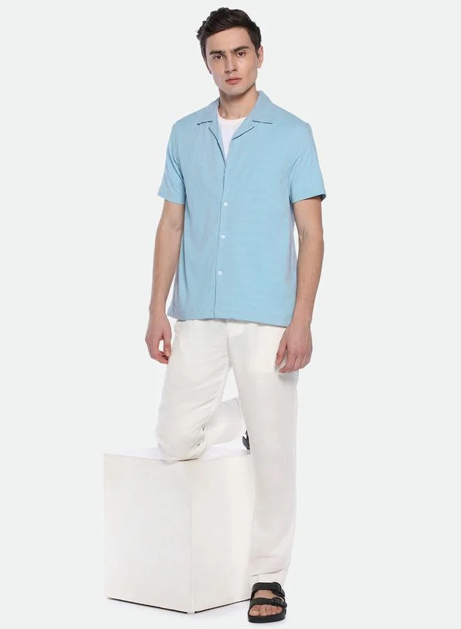 Dennis Lingo Textured Casual Shirt with Buttons by Styli