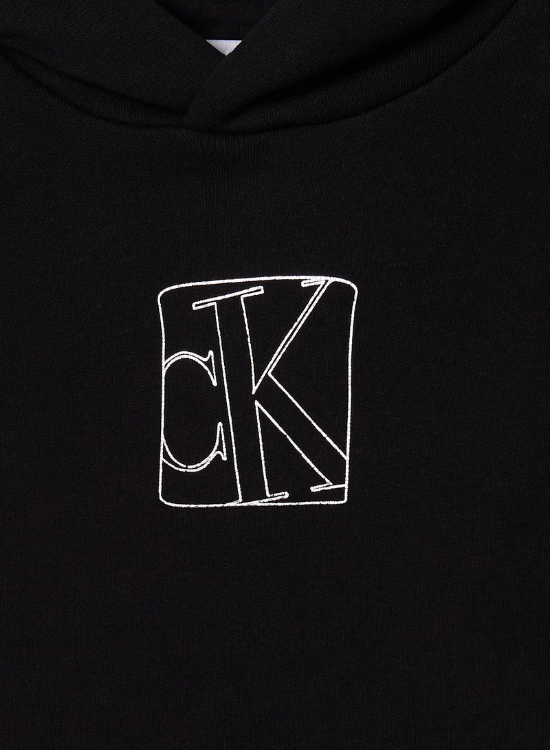 Calvin Klein Jeans Hooded Sweatshirt Dress