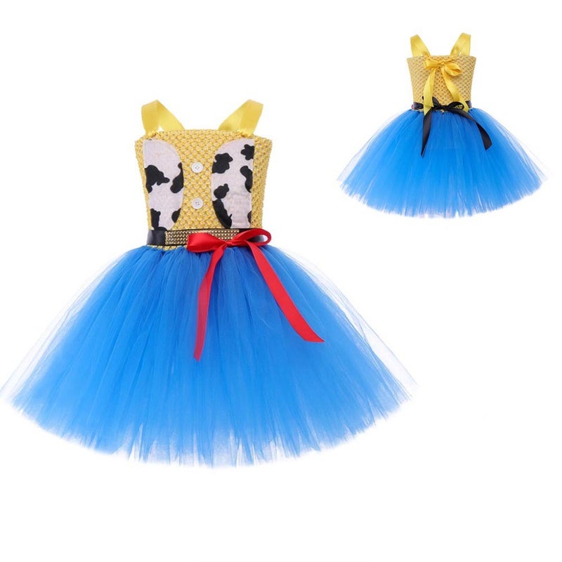 Kids Toy Story Woody Princess Dress Cowgirl Tutu Skirt Halloween Costume for Children - Image 1