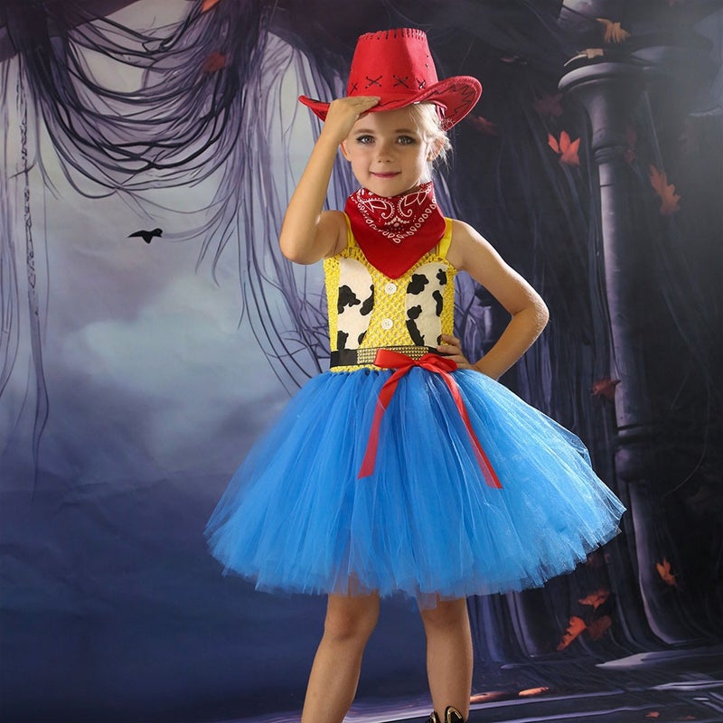 Kids Toy Story Woody Princess Dress Cowgirl Tutu Skirt Halloween Costume for Children - Image 4