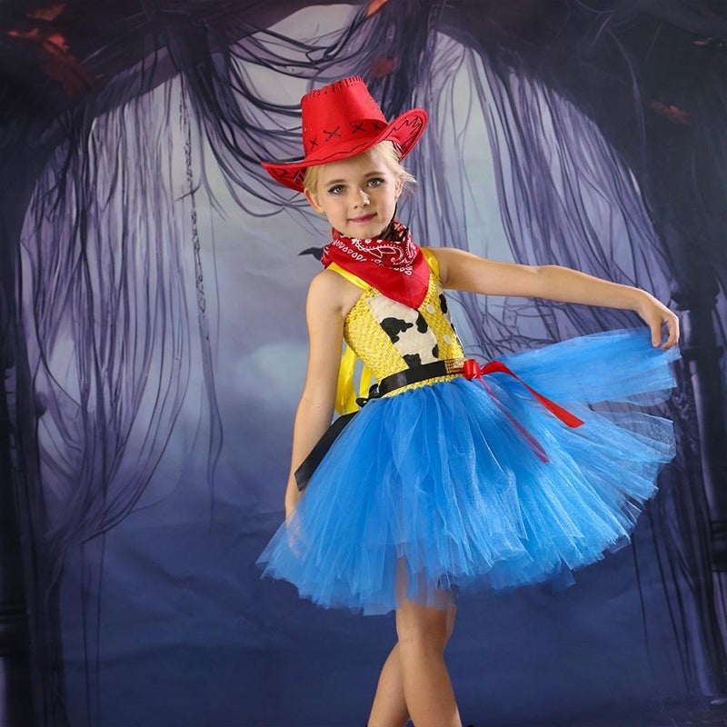 Kids Toy Story Woody Princess Dress Cowgirl Tutu Skirt Halloween Costume for Children - Image 2