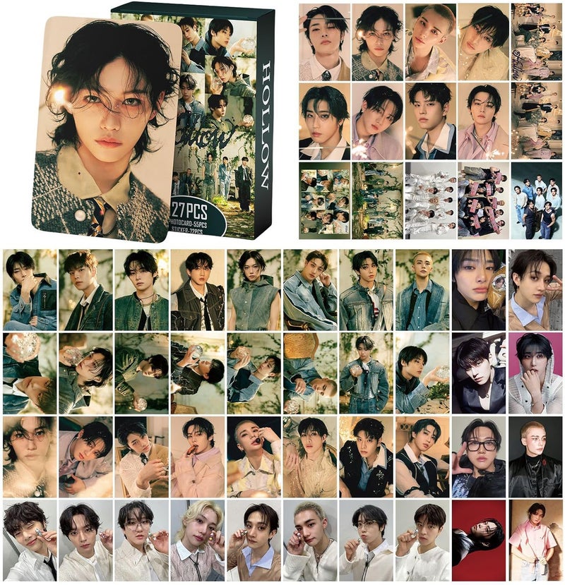 PYAJUU Stray Kids HOLLOW Album Photocards 127 PCS KPOP Giant Photo Card Set Stray Kids Merch Boys and Girls Card Set 55 PCS Photocard and 40 PCS Stickers - Image 5