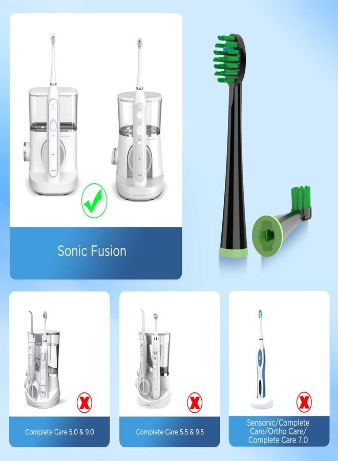 فريجوم رؤوس فرشاة أسنان بديلة لجميع موديلات Waterpik Sonic Fusion، عبوة من 10 قطع - Image 4