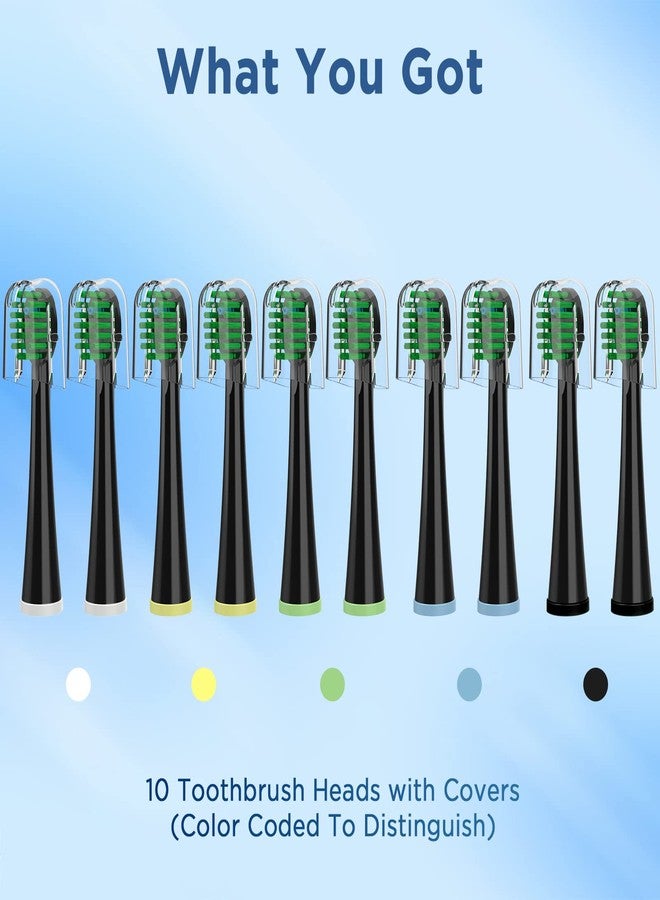 فريجوم رؤوس فرشاة أسنان بديلة لجميع موديلات Waterpik Sonic Fusion، عبوة من 10 قطع - Image 5