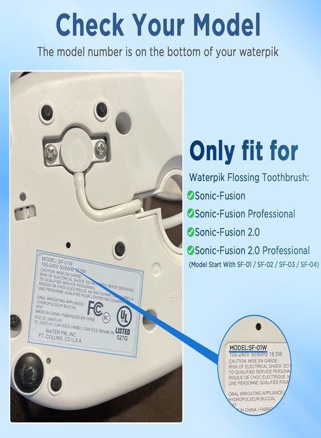 فريجوم رؤوس فرشاة أسنان بديلة لجميع موديلات Waterpik Sonic Fusion، عبوة من 10 قطع - Image 2