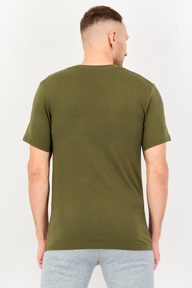 Ellesse Men Sportswear Fit Short Sleeve Outdoor T-Shirt, Olive - Image 3