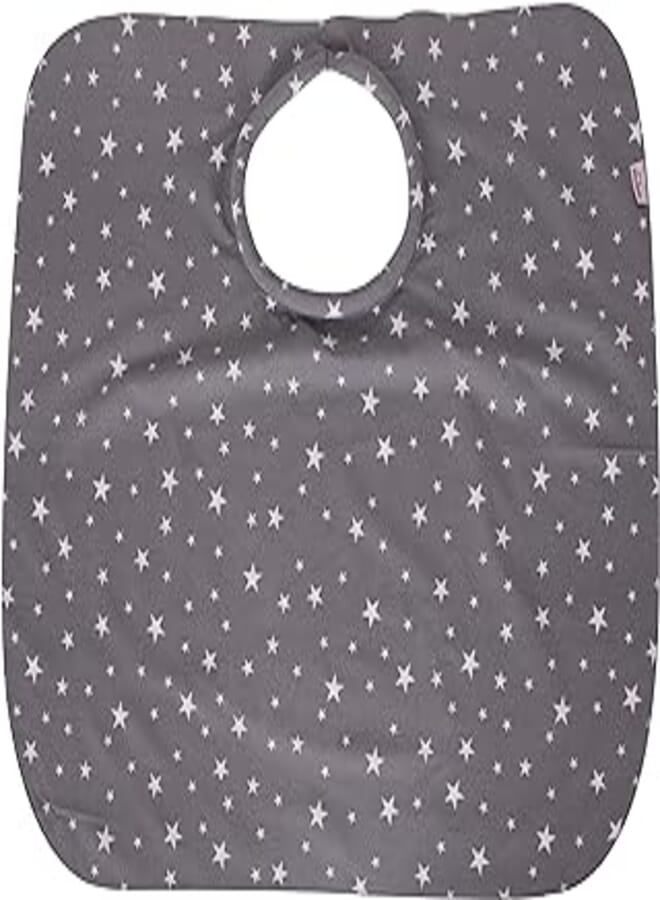Sevi Bebe Sevi Baby Grey Star Nursing Cover for Breastfeeding - 360 Degree Privacy, View Baby Hands-Free Universal Fit,Cotton,for Girls and Boys