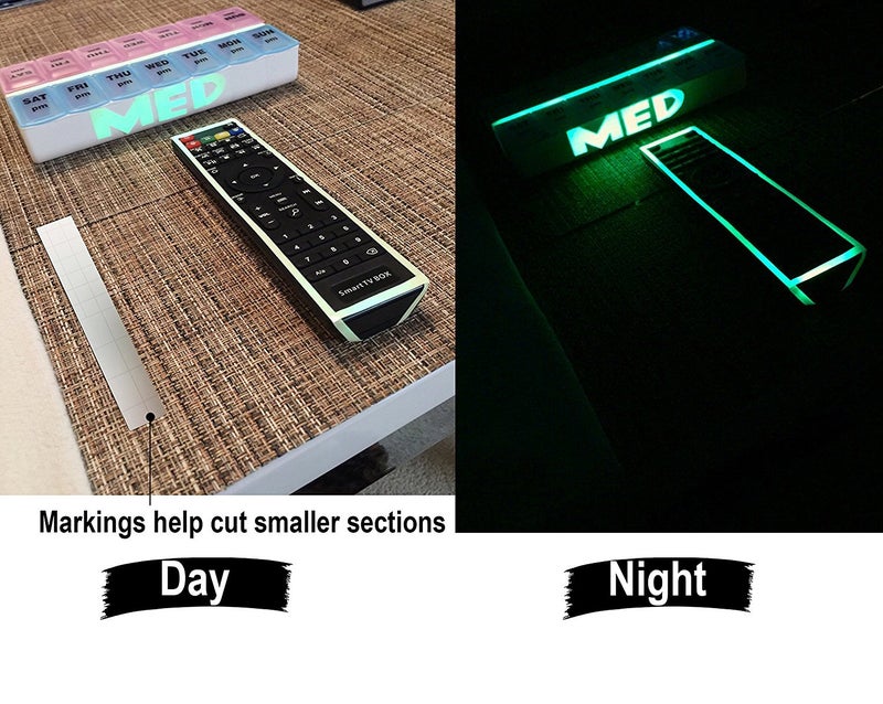 JSITON Glow in The Dark Tape - 65 FT X 0.5 Inch Luminous Photoluminescent/Luminescent Emergency Roll Safety Egress Markers Stairs, Walls, Steps, Exit Sign. Glowing Pro Theatre Stage Floor (65 ft X 0.5 inch) - Image 4