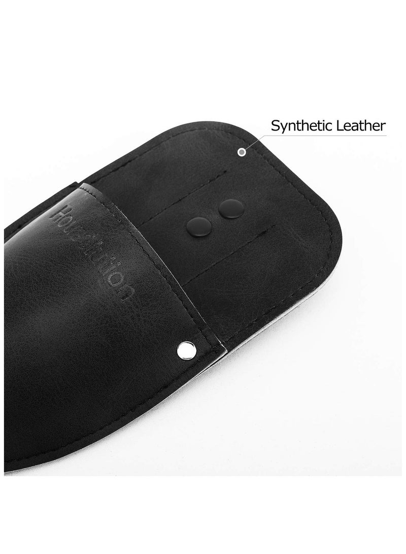 SYOSI Garden Pruner Sheath, Pruner Holster, shears Hanging Pouch Premium PU Leather Holster Protective Case Cover Scabbard, for Hand Pruner, Garden Shears, for Gardening Pruning Shears Scissor, Black - Image 4