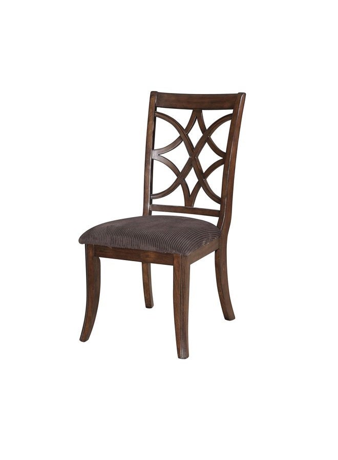 acme 60257 Keenan Side Chair, Walnut Finish, Set of 2 - Image 1