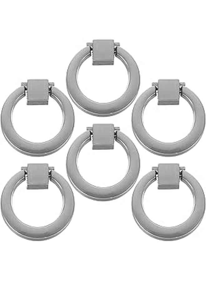 6 Pcs Mini Round Single Hole Drawer Handles Cabinet Knobs Hardware Accessories - Image 1
