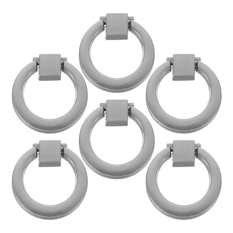 6 Pcs Mini Round Single Hole Drawer Handles Cabinet Knobs Hardware Accessories - Image 2