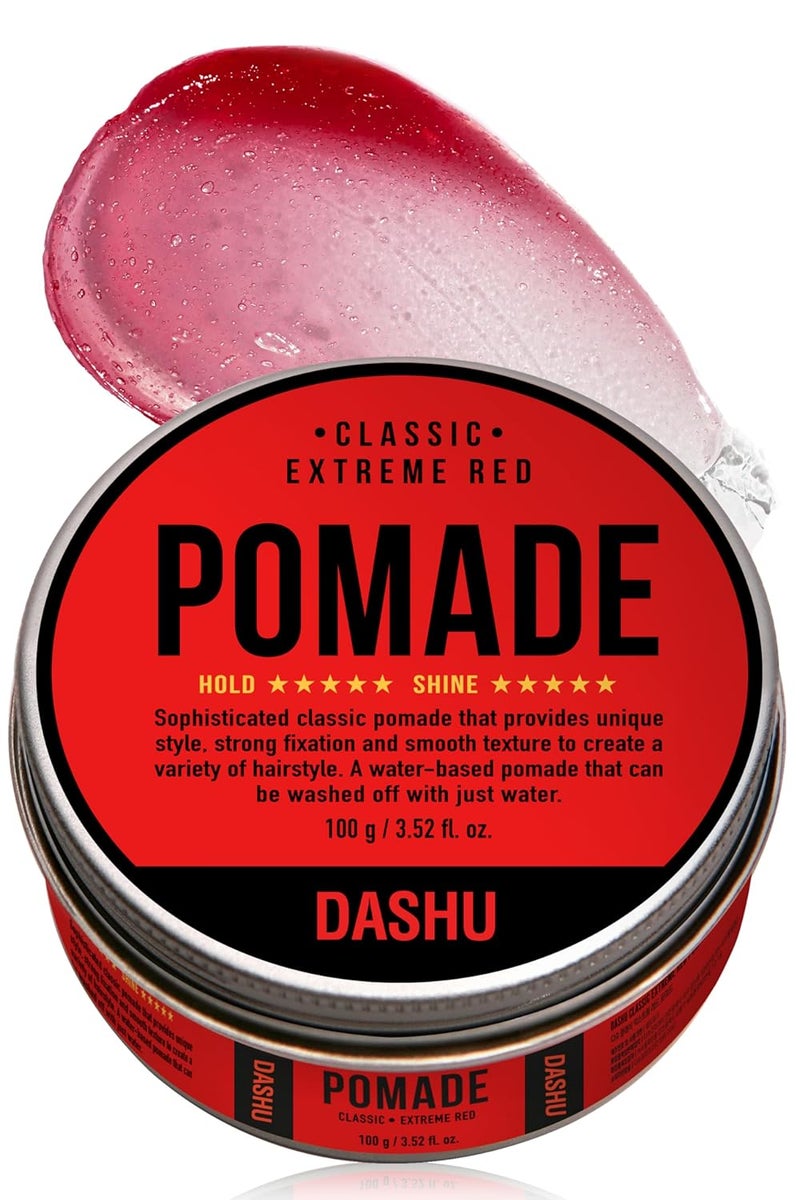 DASHU Classic Extreme Red Pomade 35oz  Strong Hold  High Shine for Hairstyling
