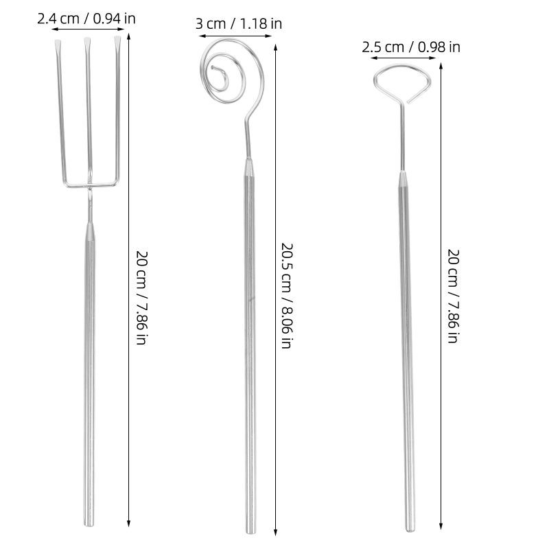 4pcs Candy Dipping Tools kit Chocolate Dipping Set 3 Prong Fondue Fork Spiral Spoon For Handmade Chocolates Pralines And - Image 2