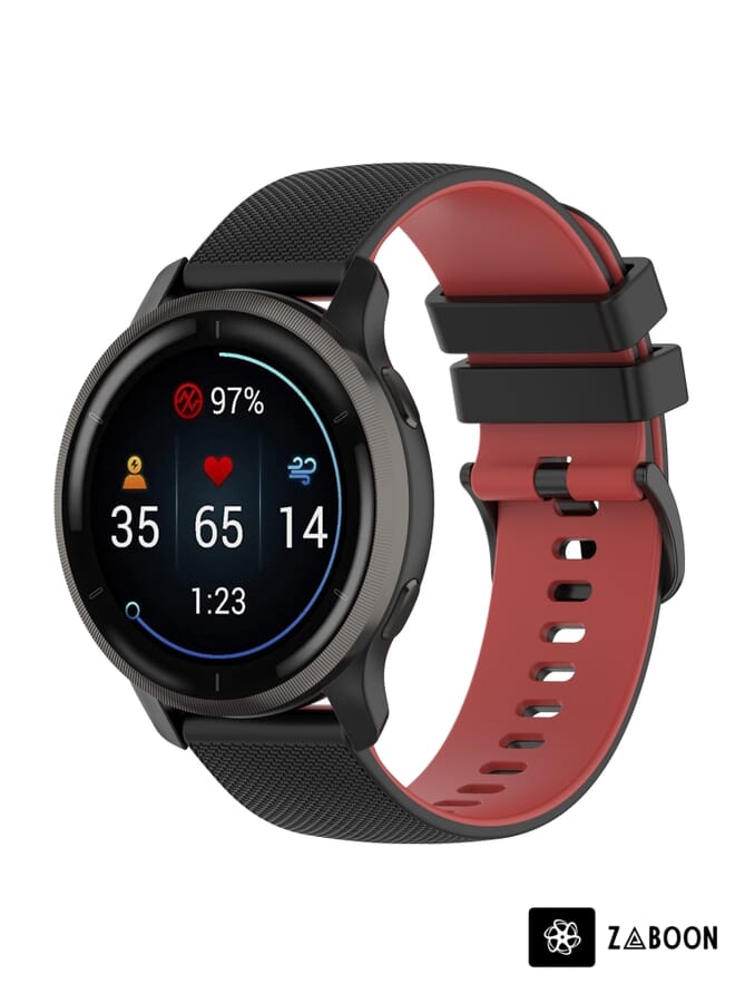 Zaboon Replacement Band For Suunto 5 Peak Small Plaid Texture Two-color Silicone - Image 1