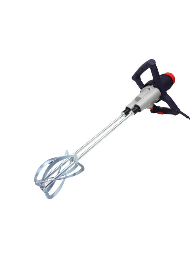 makute 1600W Electric Hand Mixer for Paint Cement Plaster Mortar Mixing | Dual Paddle Variable Speed 0-800RPM Industrial Power Tool | 120mm Heavy Duty Concrete Mixer | Model HM122 - Image 2