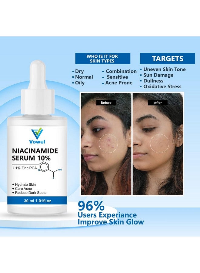 VOWEL Oil Control 10% Niacinamide Face Serum with 1% Zinc PCA | Fades Acne Marks & Dark Spots | Controls Sebum production | 30 ml (pack of 3) - Image 5